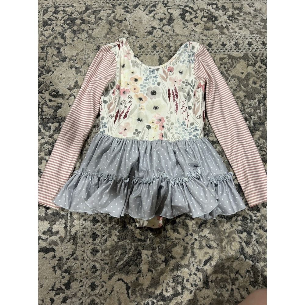 Cheeky Plum Long Sleeve Leotard Size 10Y